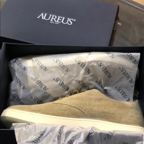 Aureus Men's Dayton Sneakers, Brown Denim Canvas - Picture 4 of 5